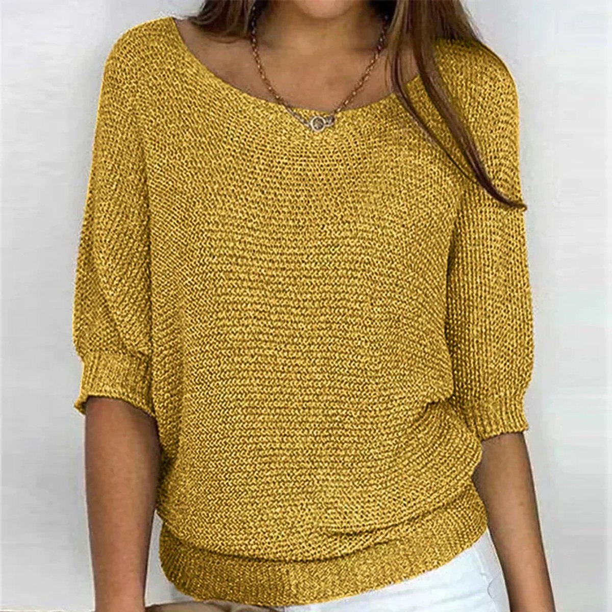 Grobstrickpullover Damen | Rundhals & Halbarm
