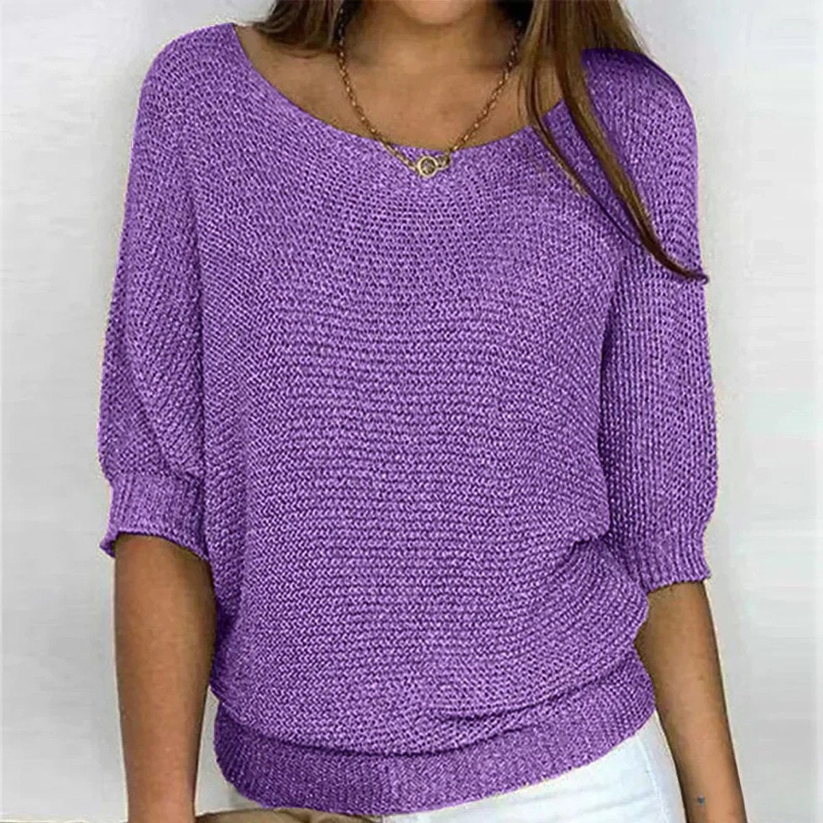 Grobstrickpullover Damen | Rundhals & Halbarm
