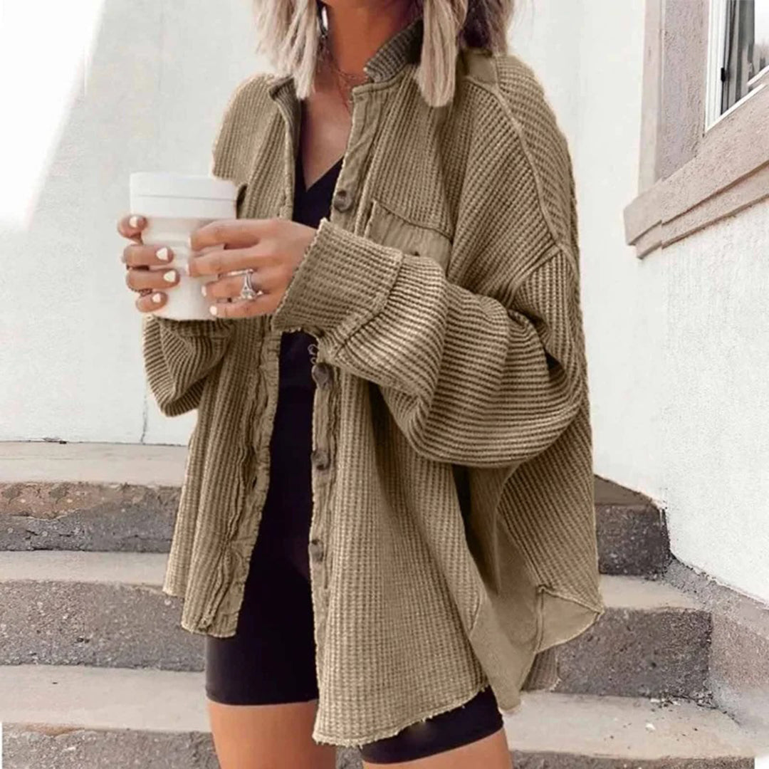 Hadly | Beigefarbener Damen-Strickpullover