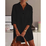 Vestido de meia manga para senhora