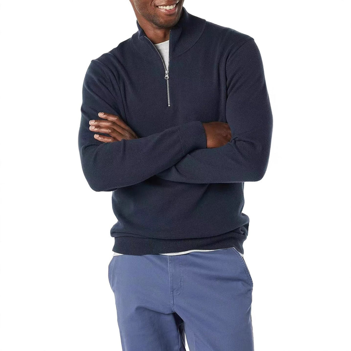 Half-Zip Pullover Herren | Stehkragen & Rippbündchen 2