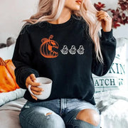 Halloween Sweatshirt Damen | Kürbis- & Geistermotiv