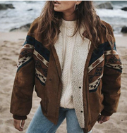 Hannah - Boho chic zimowy płaszcz damski