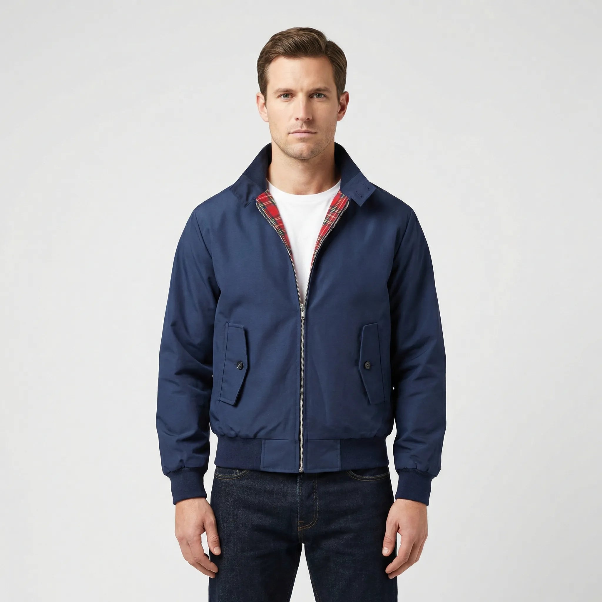 Harrington Jacke Herren | Reißverschluss & Stehkragen für smarten Look