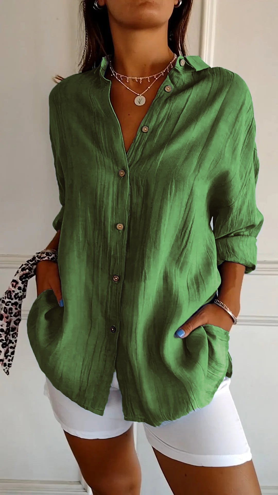 Hemdbluse Damen | Lässiger Oversized-Schnitt & Luftiges Crinkle-Design