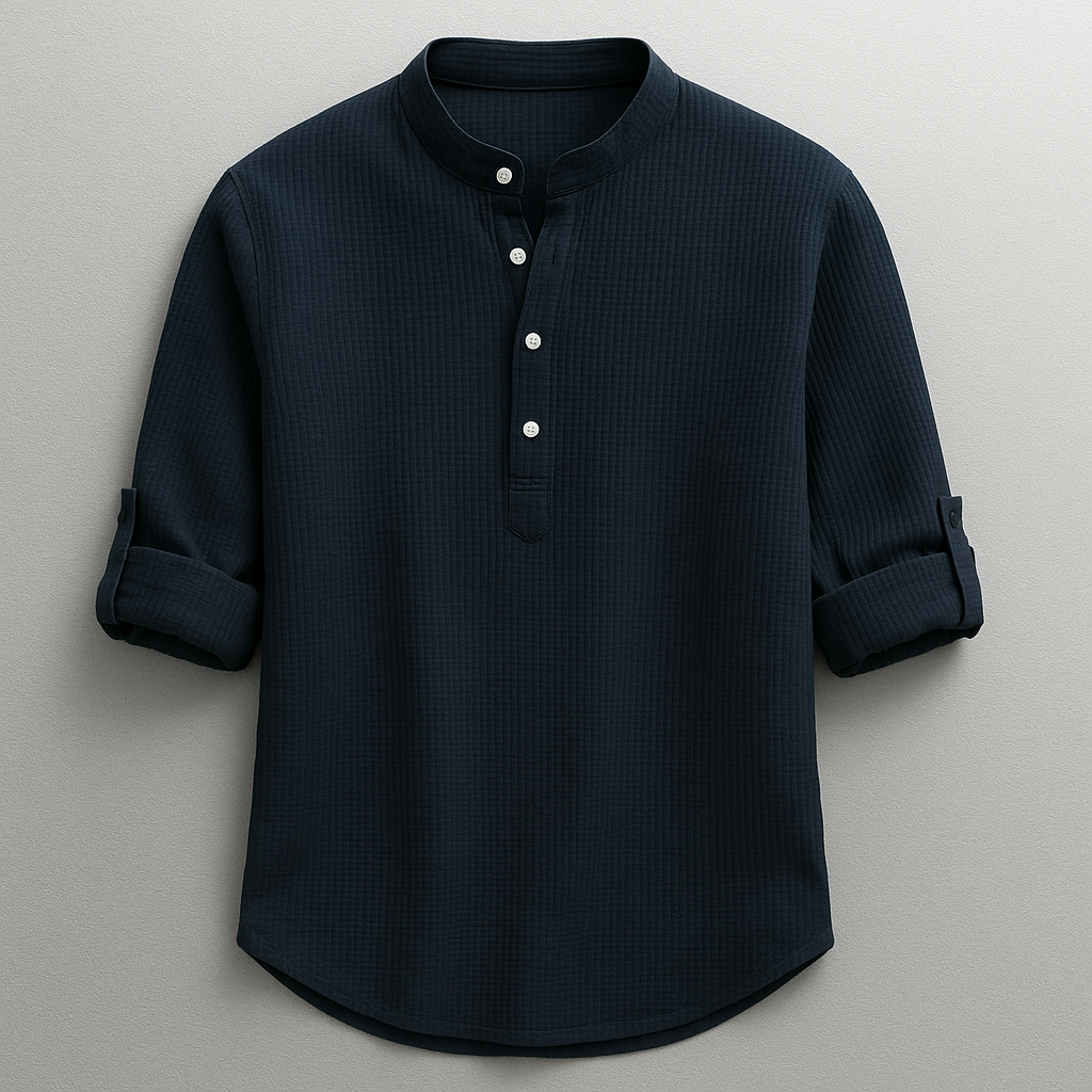 Henley Shirt Herren | Stehkragen & Zeitlos