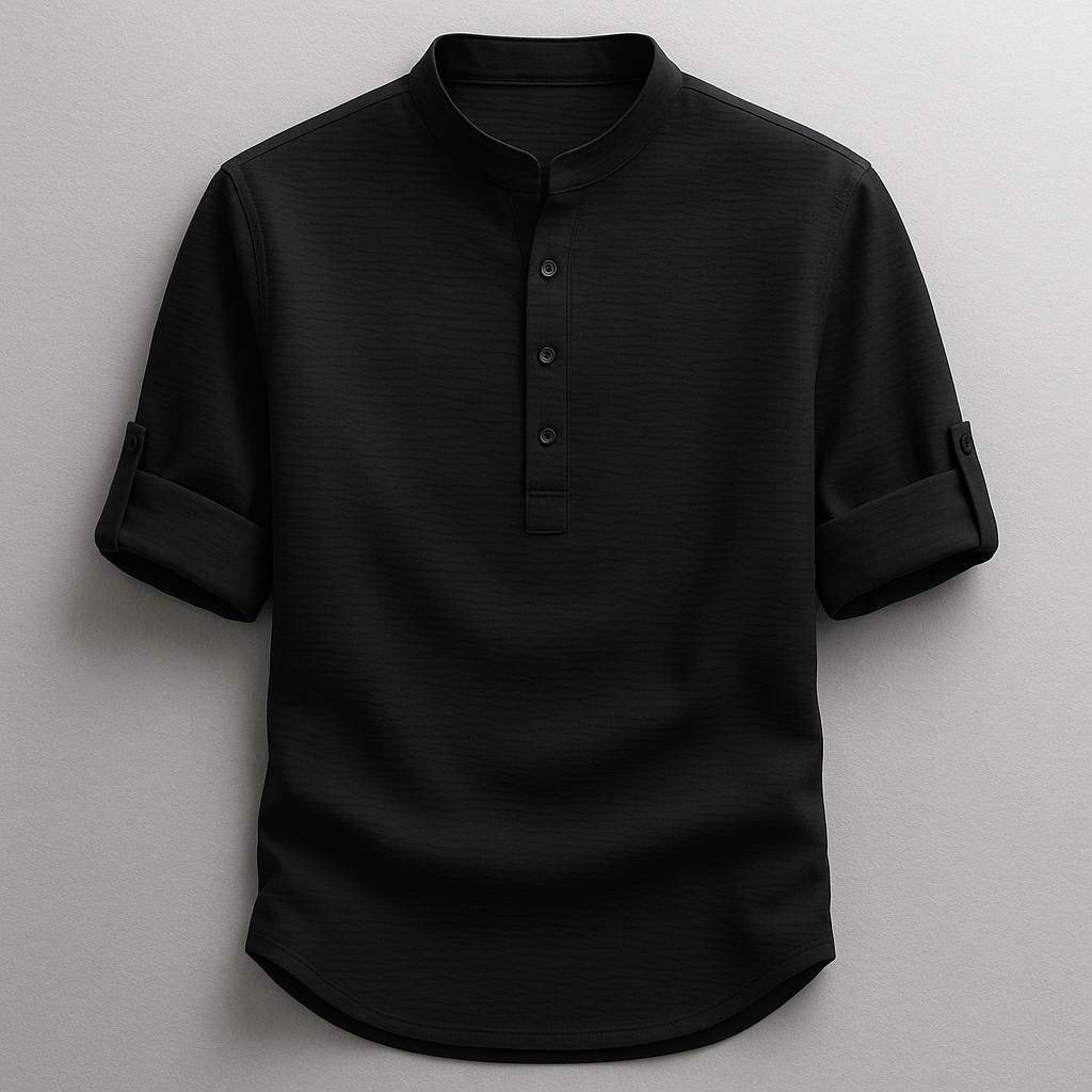 Henley Shirt Herren | Stehkragen & Zeitlos