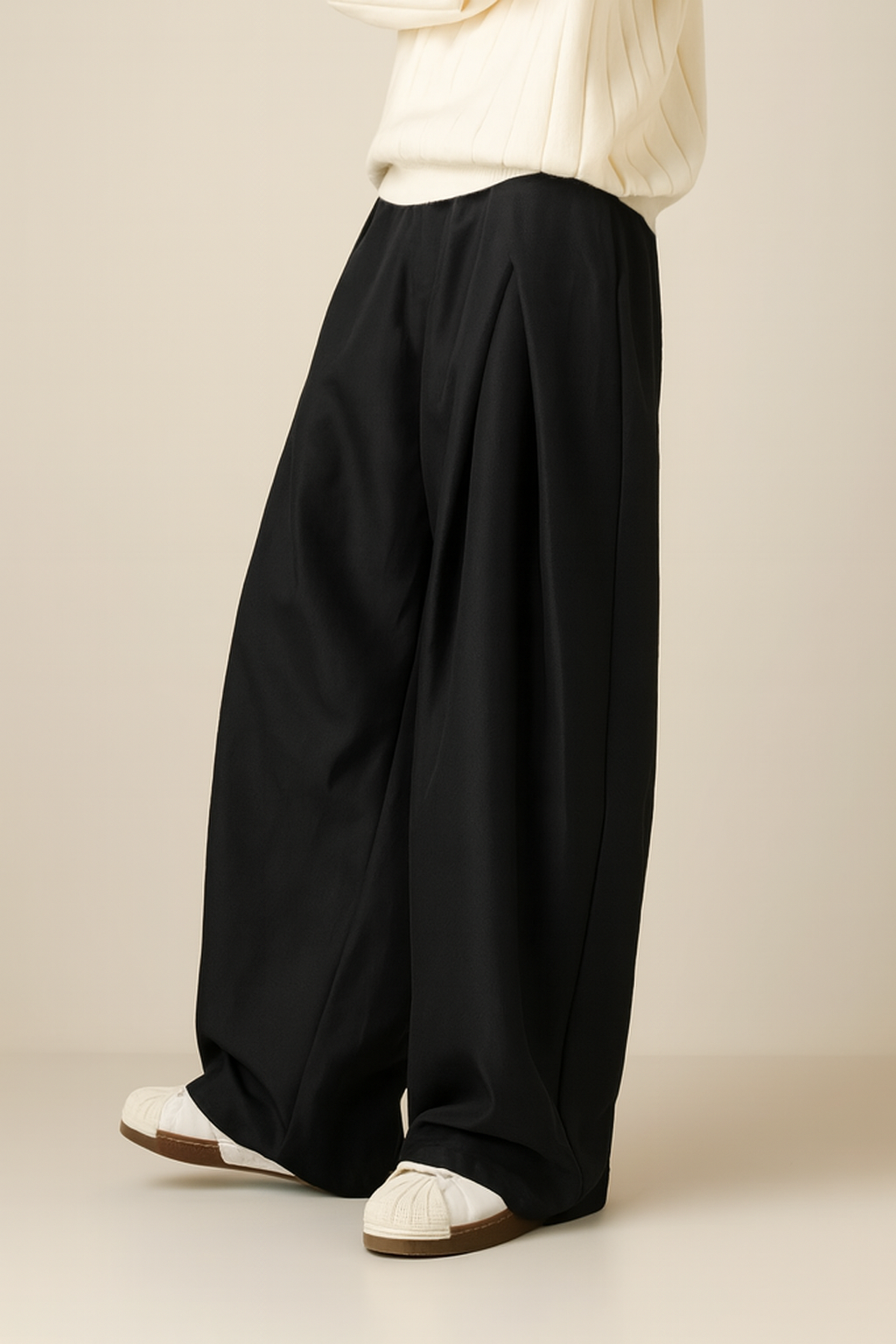 Elegante, hochgeschnittene Herren-Anzughose mit Bundfalten 2