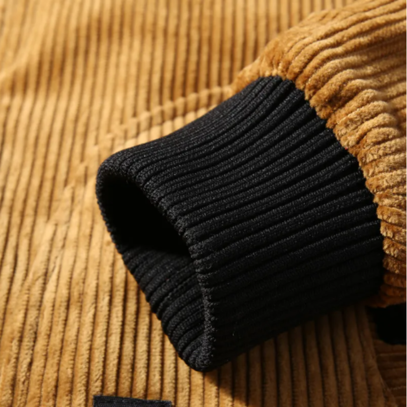 Herren Jacke klassischer Schnitt Langarm Knopfleiste mit Rippbündchen