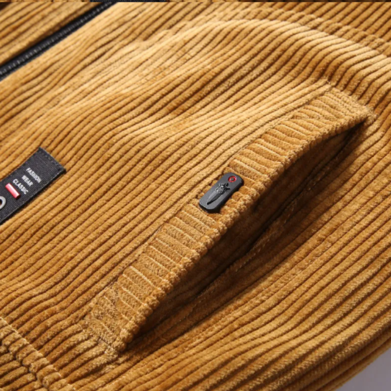 Herren Jacke klassischer Schnitt Langarm Knopfleiste mit Rippbündchen