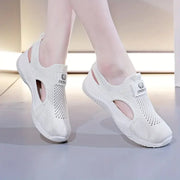 Åndbare slip-on-sneakers til mænd med flad, skridsikker sål
