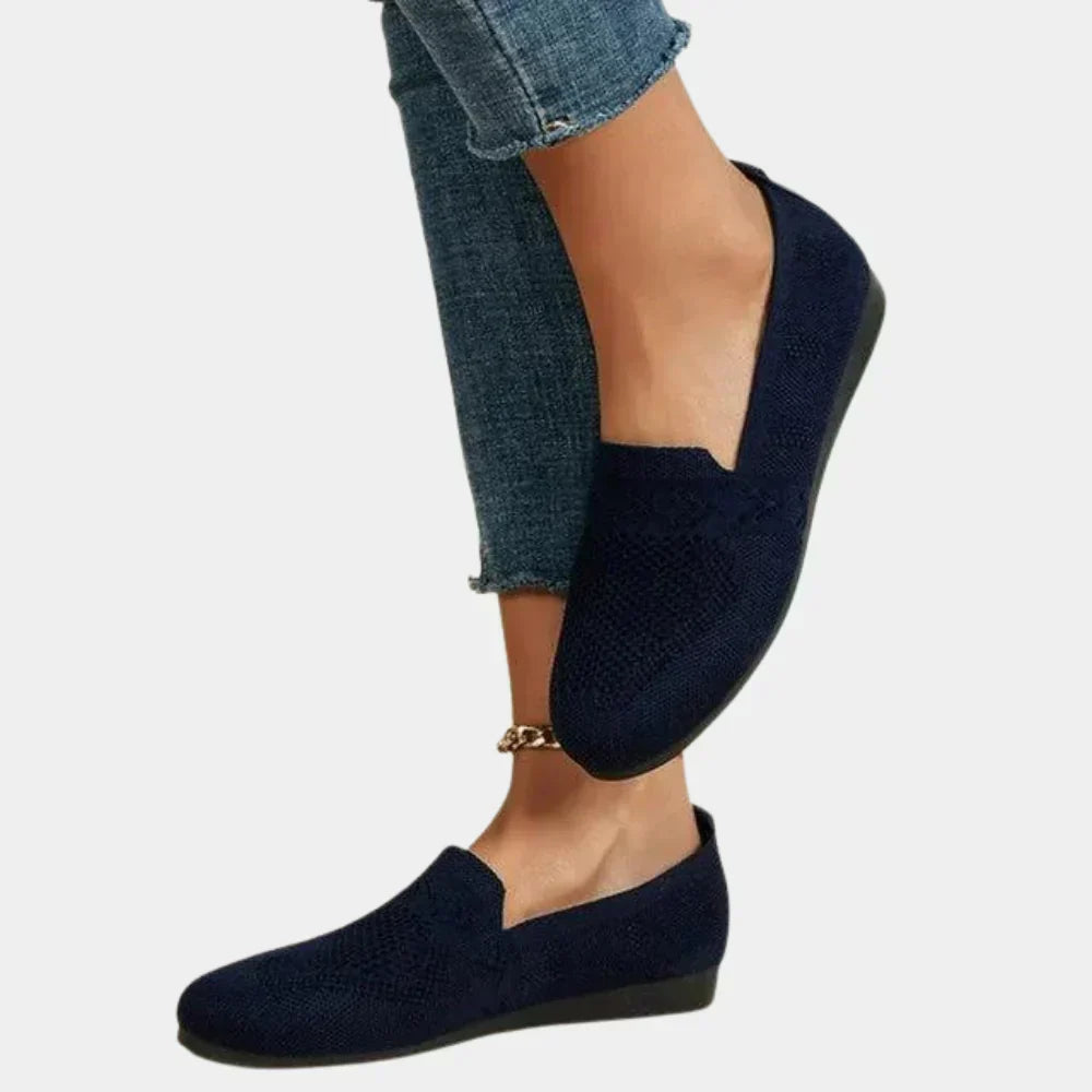 Herren Slip-On Herrenschuhe Strickoptik leicht mit Anti-Rutsch-Sohle