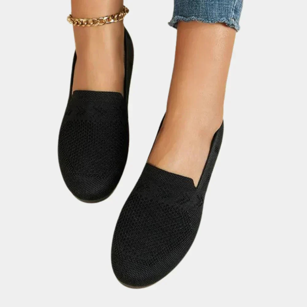 Herren Slip-On Herrenschuhe Strickoptik leicht mit Anti-Rutsch-Sohle