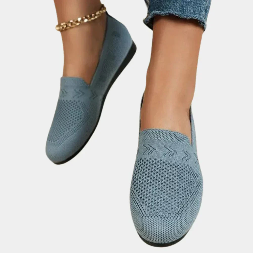 Herren Slip-On Herrenschuhe Strickoptik leicht mit Anti-Rutsch-Sohle