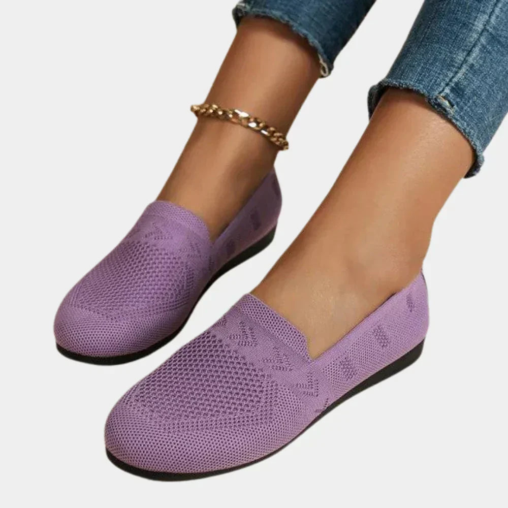 Herren Slip-On Herrenschuhe Strickoptik leicht mit Anti-Rutsch-Sohle