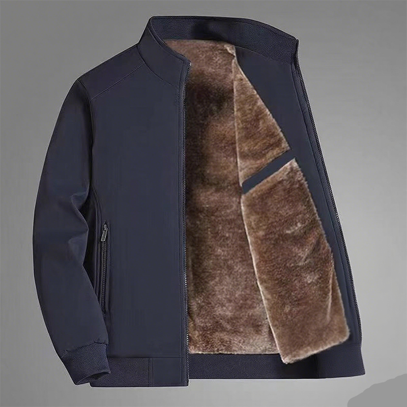 Herren Winterjacke Stehkragen Thermofutter Windabweisend 3