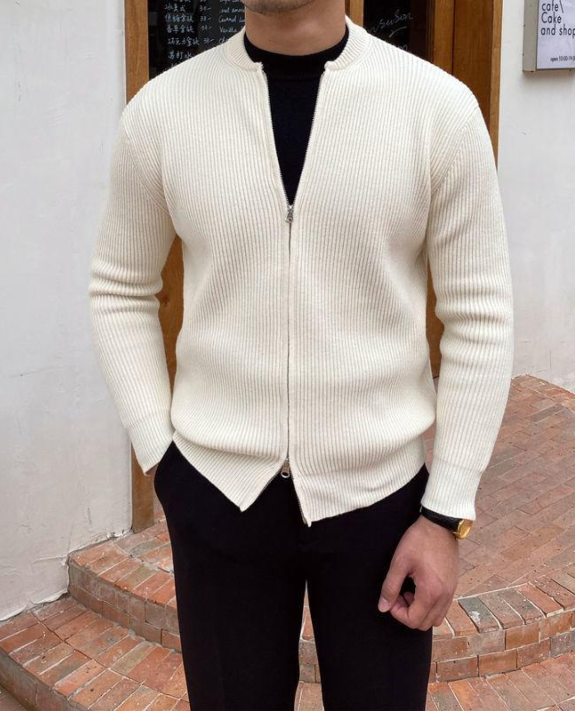 Strickjacke Herren mit Reißverschluss | Strukturiert & Vielseitig 4