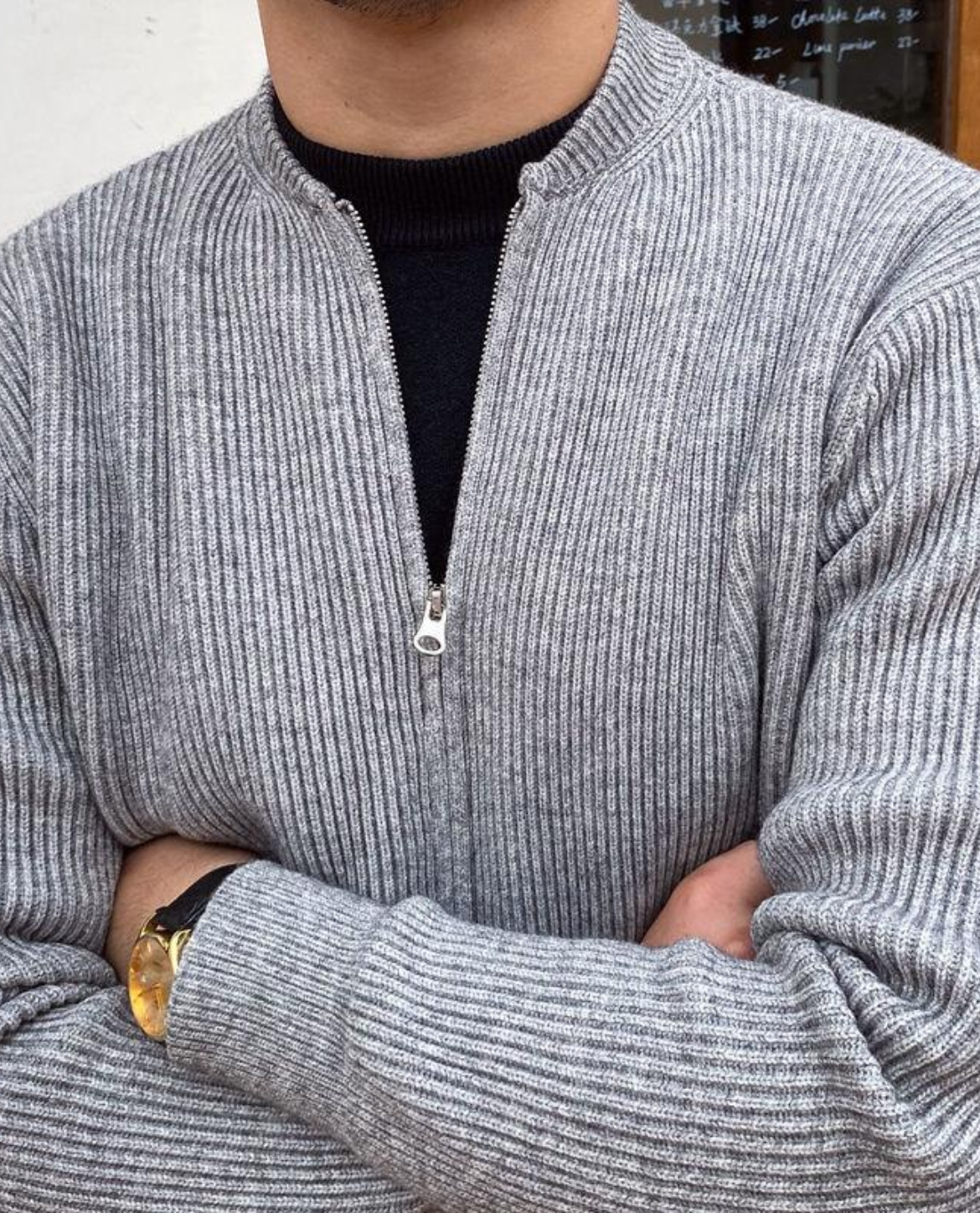 Strickjacke Herren mit Reißverschluss | Strukturiert & Vielseitig 7
