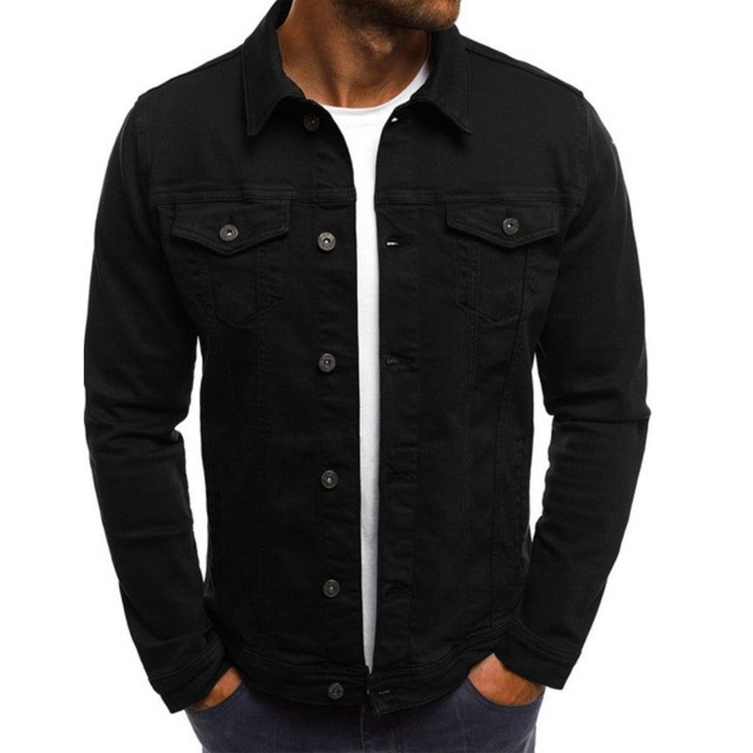 Herren Freizeit-Jeansjacke | Mit Knöpfen 3