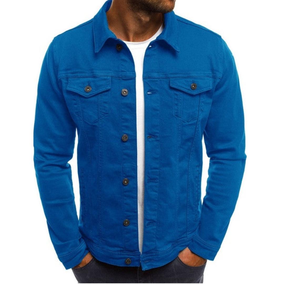 Herren Freizeit-Jeansjacke | Mit Knöpfen 4