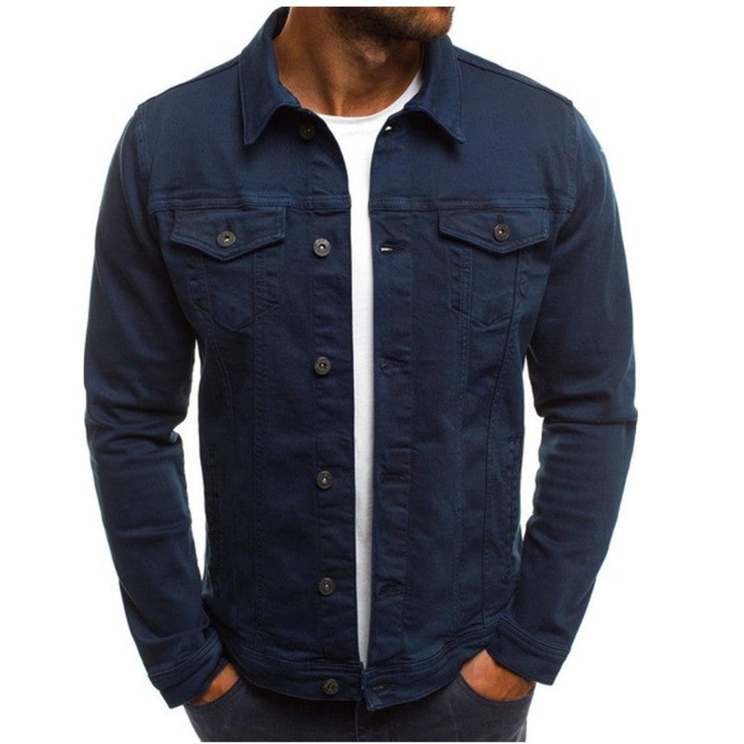 Herren Freizeit-Jeansjacke | Mit Knöpfen 5