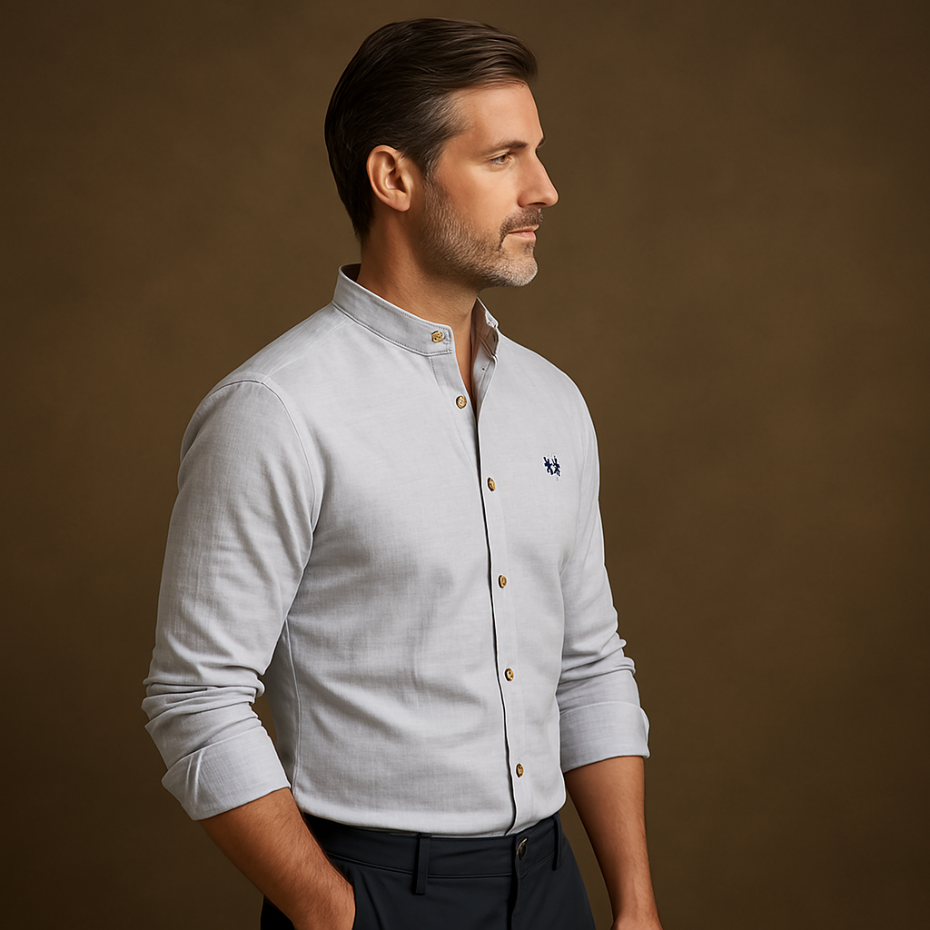 Herren Hemd Mit Rundhalsausschnitt 2