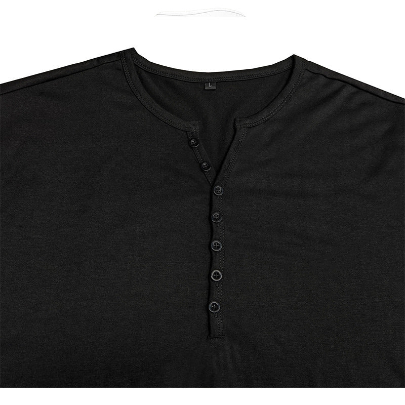 Herren Kurzarm Henley T-Shirt Echoarchiv 1