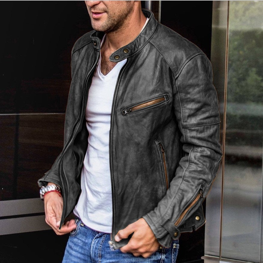 Herren Lederjacke: Klassisch, Wetterfest & Elegant 0