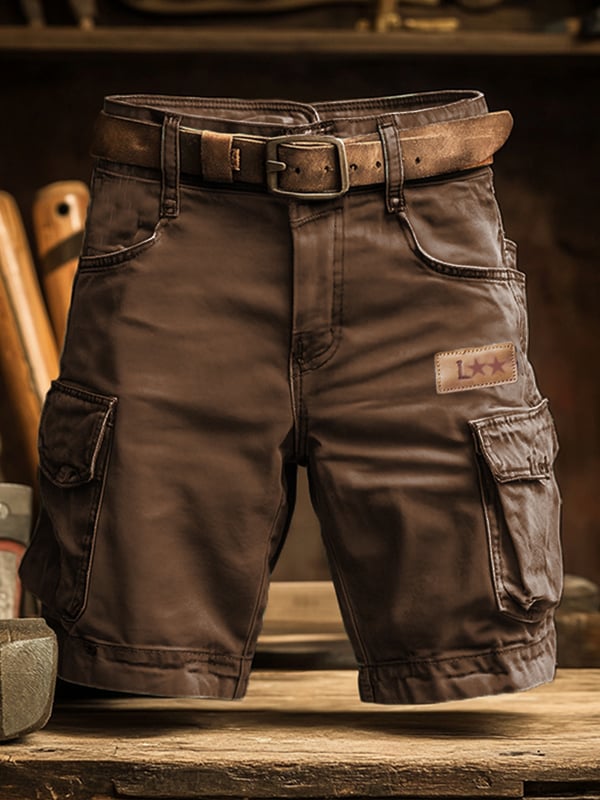 Herren Retro Outdoor Ripstop Mehrzweck-Cargoshorts 1