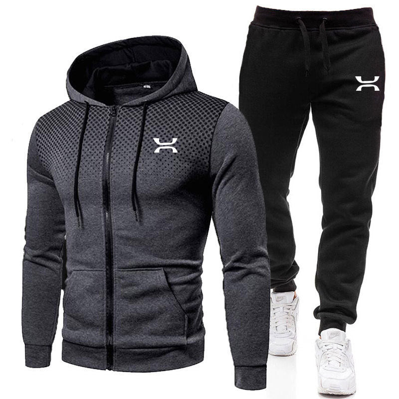 Herren Sportanzug mit atmungsaktivem Hoodie und bequemen Jogginghosen Heidi-Mode 1