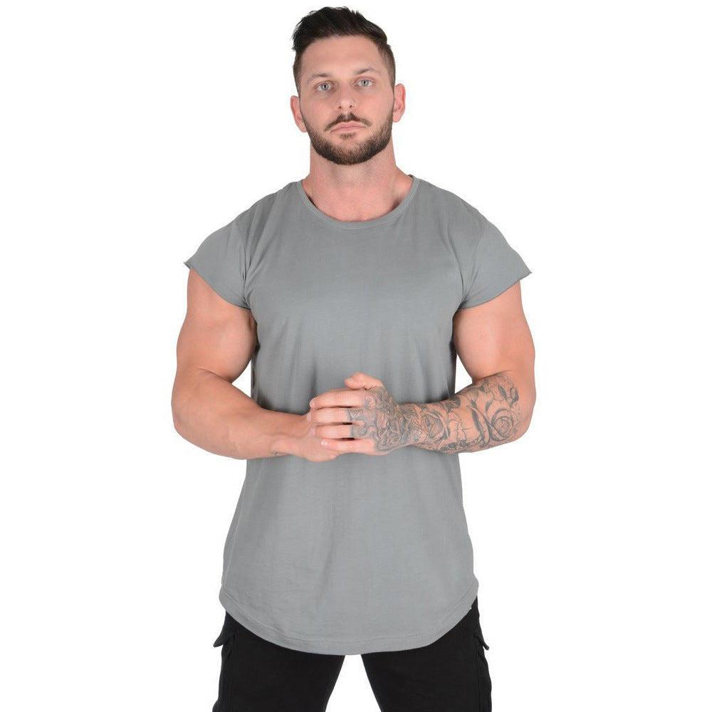 Herren Stylisches Oversized T-Shirt mit abgerundetem Saum und kurzen Ärmeln Echoarchiv 1