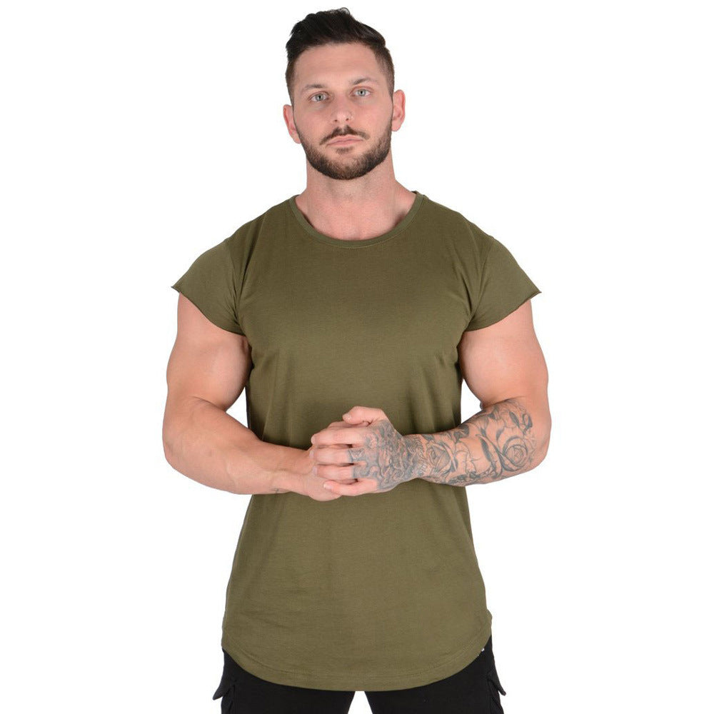 Herren Stylisches Oversized T-Shirt mit abgerundetem Saum und kurzen Ärmeln Echoarchiv 2