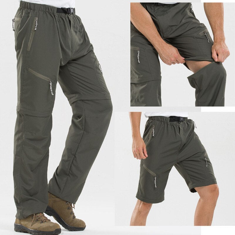 Herren Zip-Off Hosen mit elastischem Bund 0