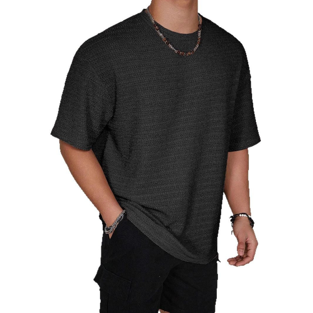 Herren lässiges Struktur-T-Shirt Echoarchiv 4