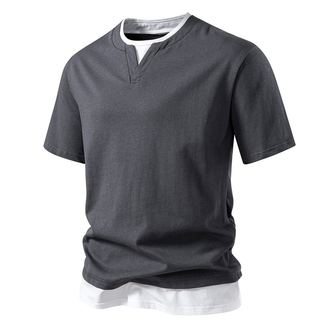 Herren lässiges V-Ausschnitt T-Shirt Echoarchiv 0