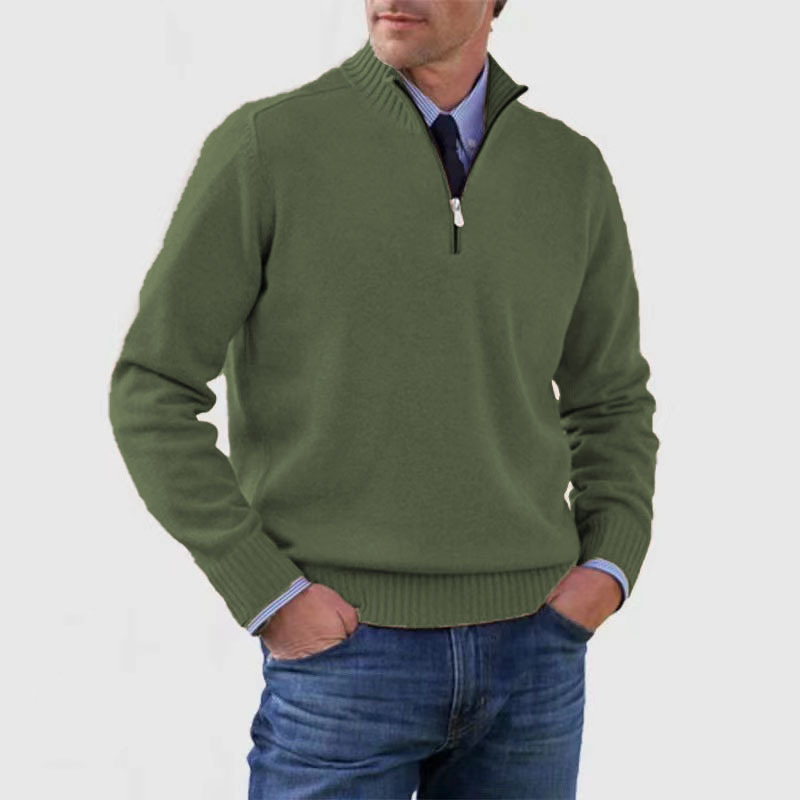 Herrenpullover Mit Halbem Reißverschluss | Langarm 1