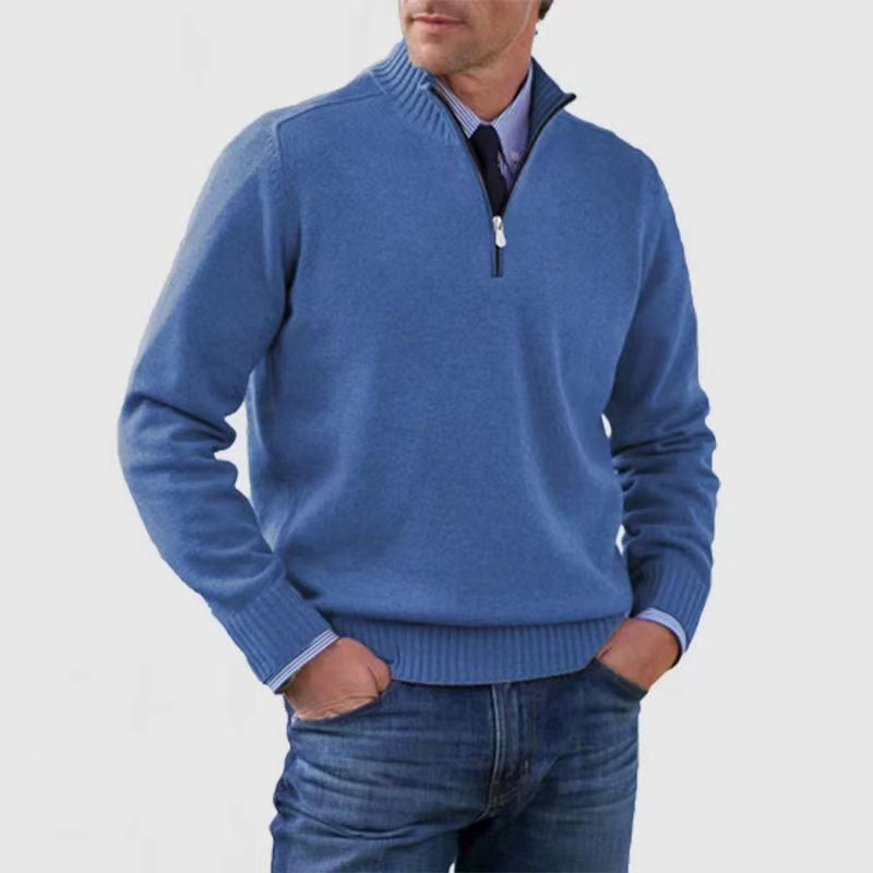 Herrenpullover Mit Halbem Reißverschluss | Langarm 10