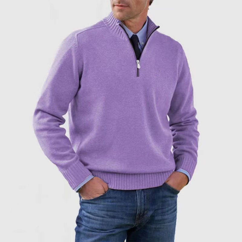Herrenpullover Mit Halbem Reißverschluss | Langarm 3