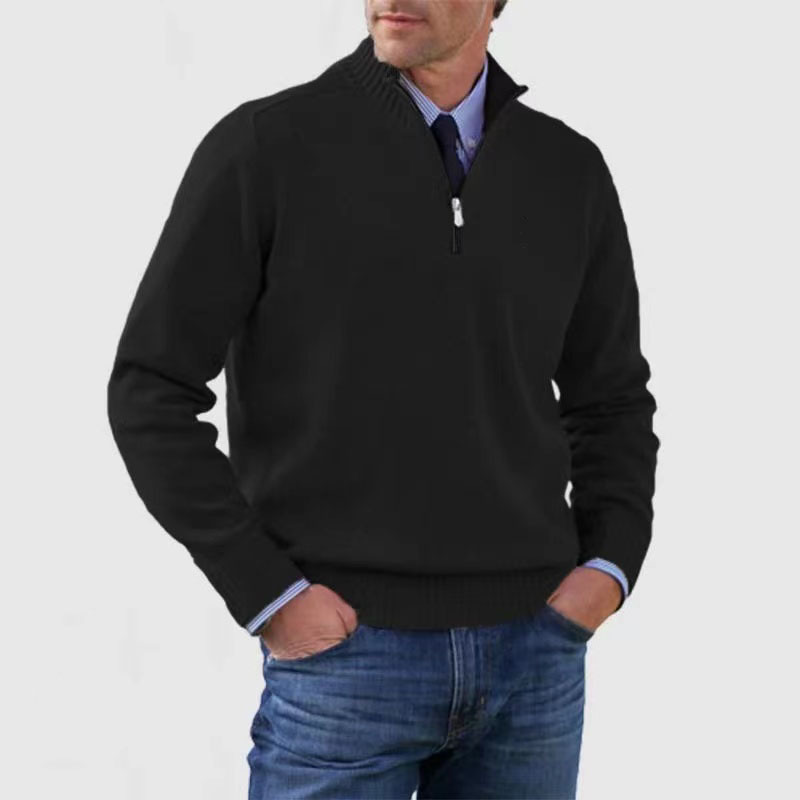 Herrenpullover Mit Halbem Reißverschluss | Langarm 6
