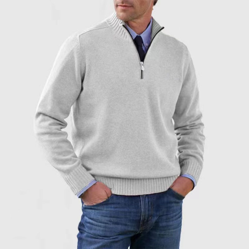 Herrenpullover Mit Halbem Reißverschluss | Langarm 7