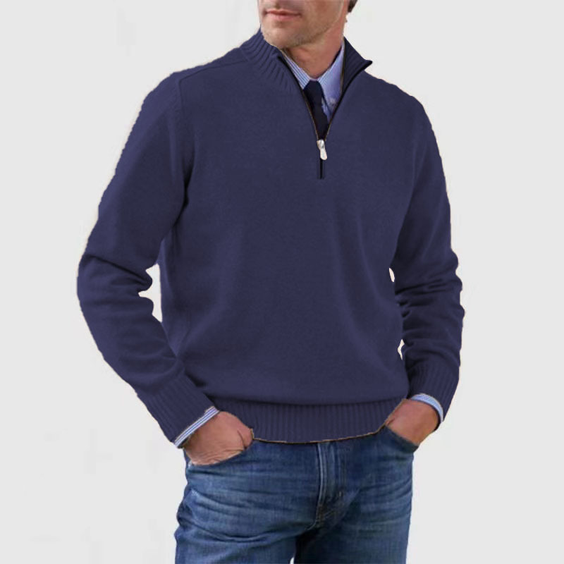 Herrenpullover Mit Halbem Reißverschluss | Langarm 8