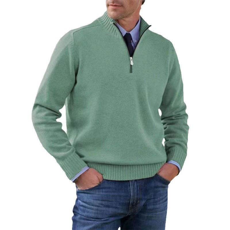 Herrenpullover Mit Halbem Reißverschluss | Langarm 9