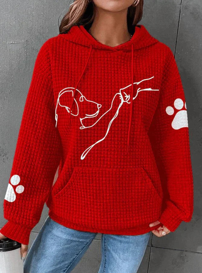 Hoodie Damen | Pfotenprint & Kuschelig Weich