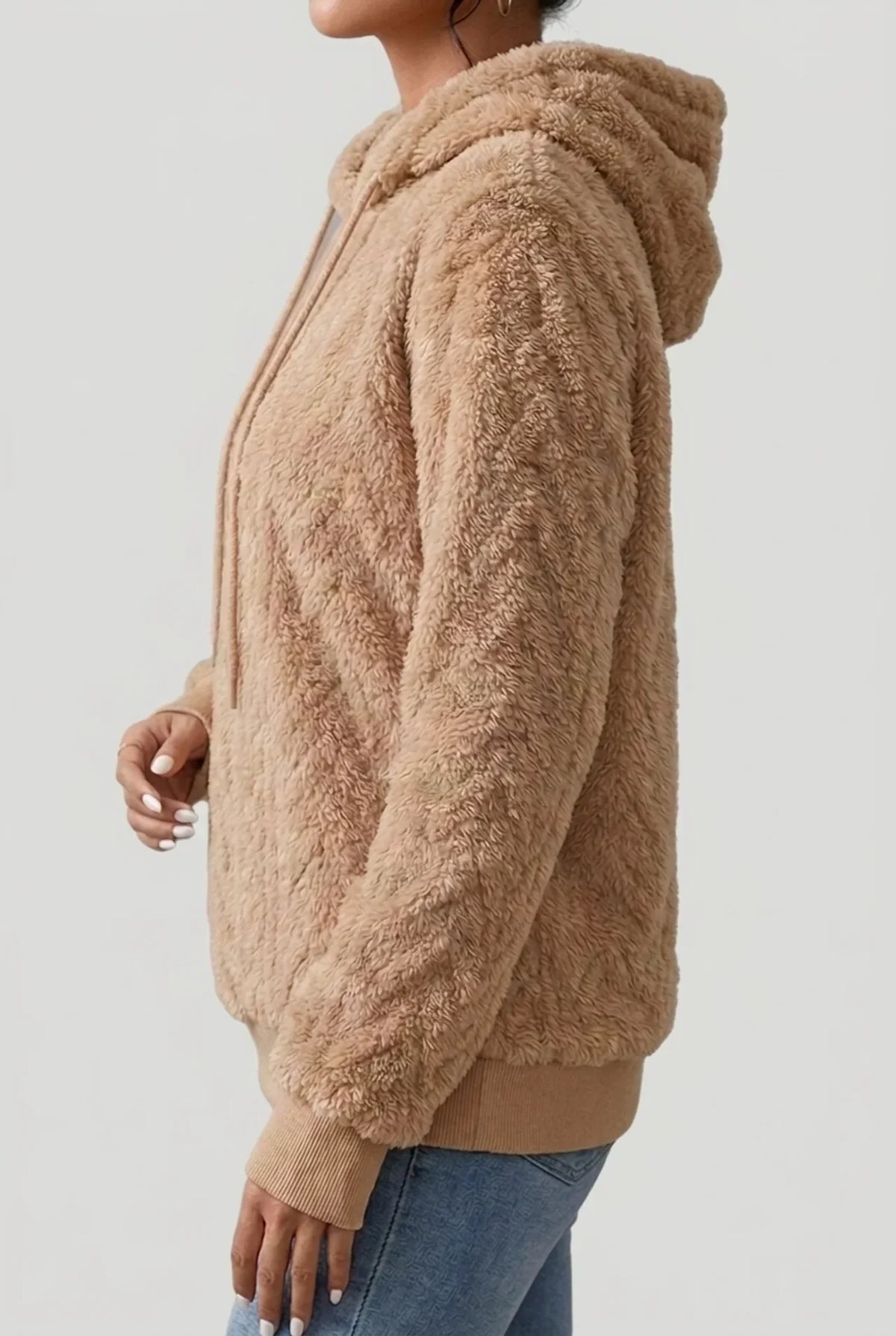 Hoodie Damen | Zopfstruktur mit Kordelzug 2