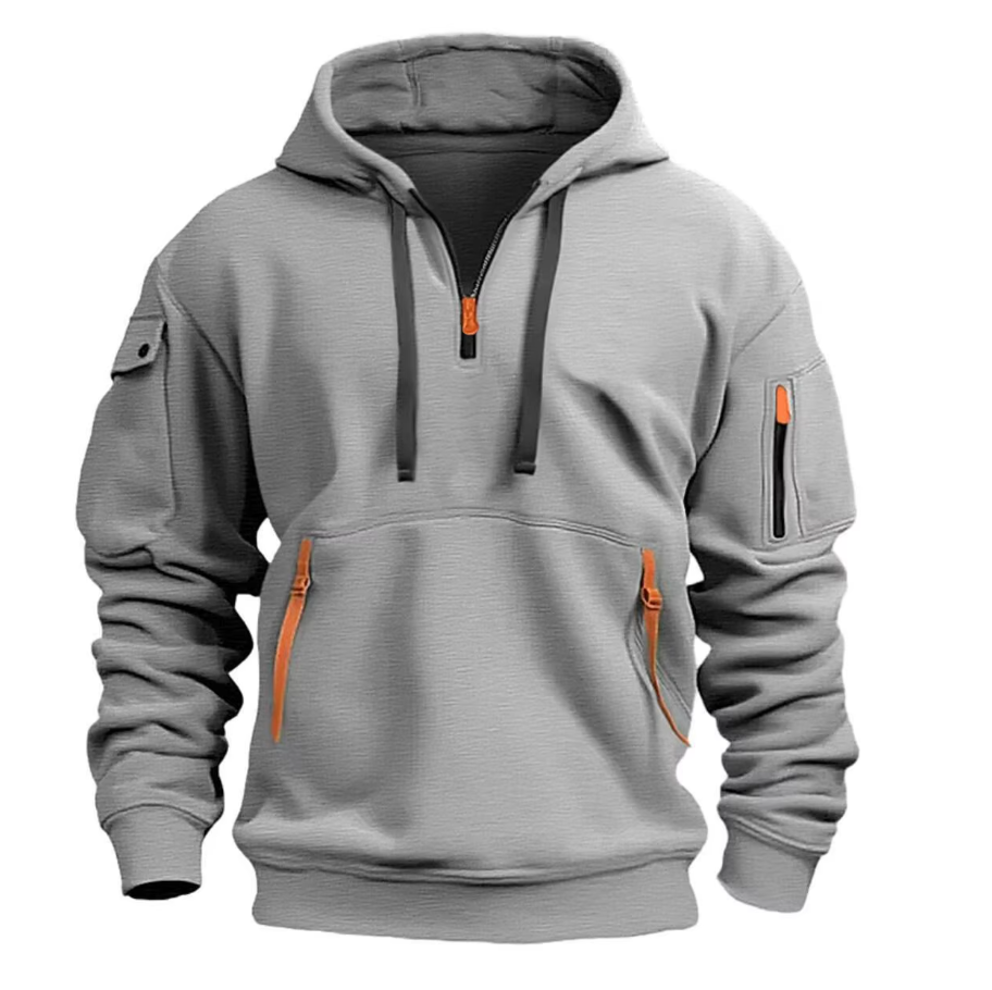 Hoodie für Herren | Kapuzenpullover Herren | Reißverschlusstaschen & Ärmeltasche