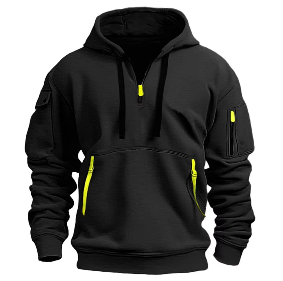 Hoodie für Herren | Kapuzenpullover Herren | Reißverschlusstaschen & Ärmeltasche