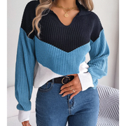 Imogen - Pulover tricotat elegant pentru femei cu rever