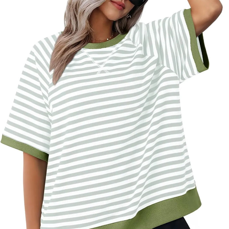 Iolanda - Lässiges Gestreiftes T-shirt 4