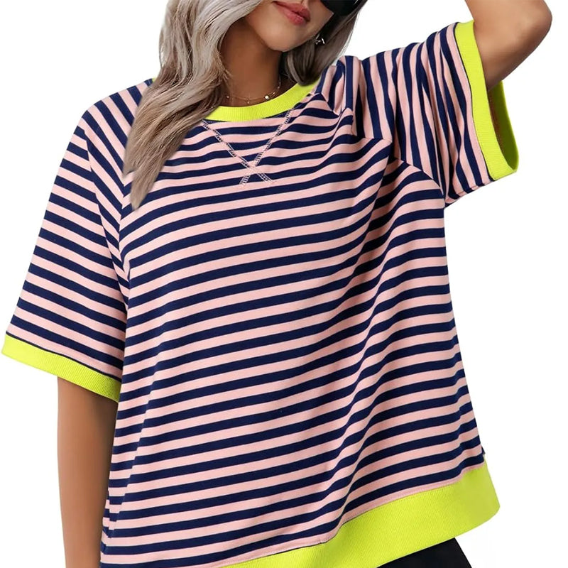 Iolanda - Lässiges Gestreiftes T-shirt 6