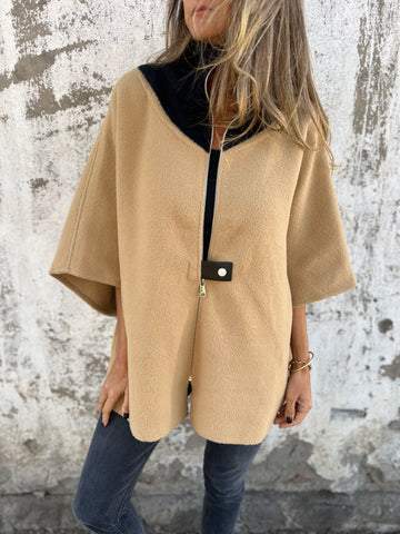 Lässige Jacke mit Stehkragen und Reißverschluss 1